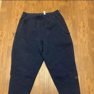 Men’s Navy Adidas Tapered Sweatpants
